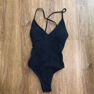 A&F | Deep-V One Piece | Navy | XS